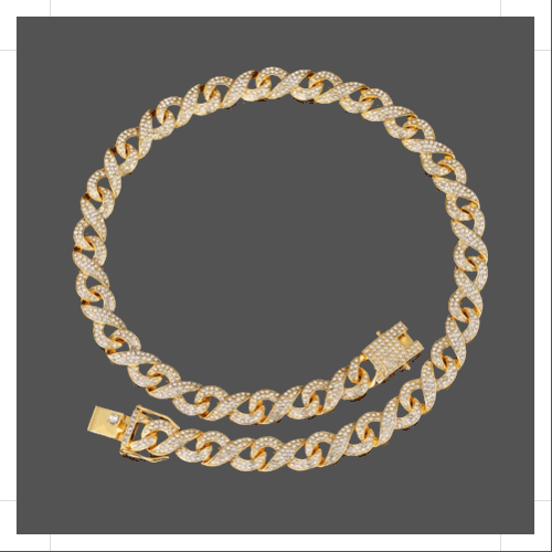 13mm Gold Infinity Link Chain - www.Shopthatapp.com