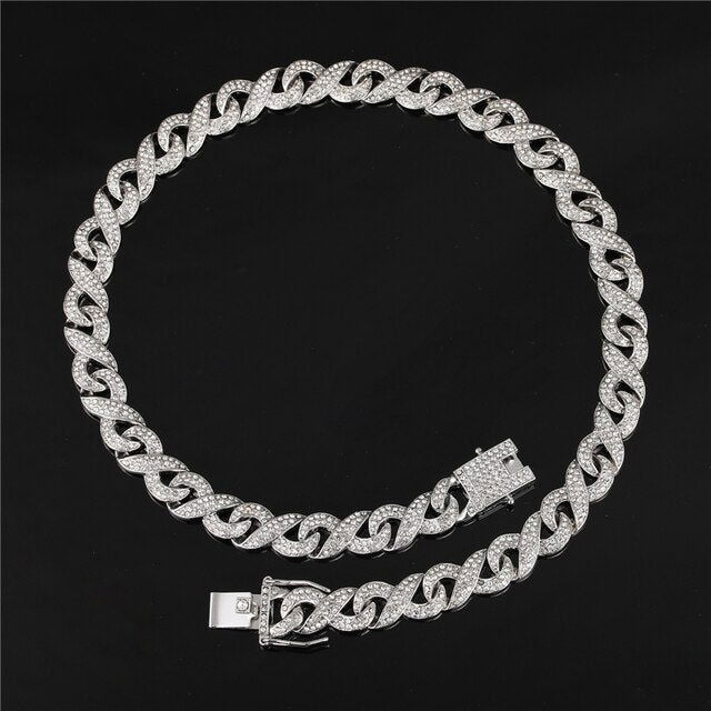 13mm Silver Infinity Link Chain - www.Shopthatapp.com