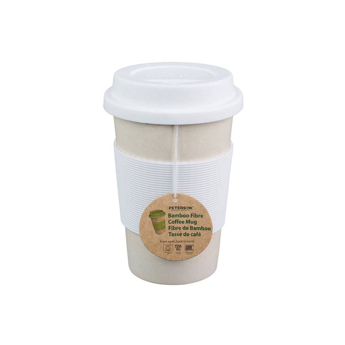 Bamboo fiber Insulated EcoCup- 500 ml / 16 oz -White - www.Shopthatapp.com