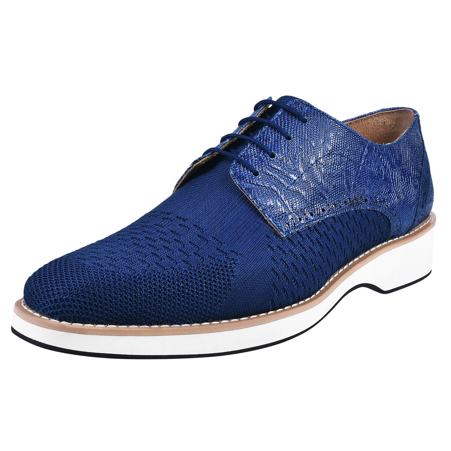 Gutta Lizard Print Leather Textile Casual Sneakers - www.Shopthatapp.com