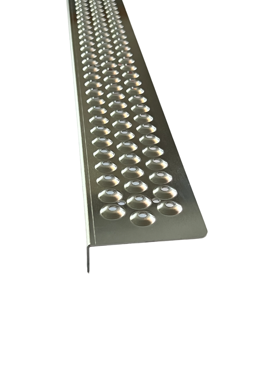 Aluminum Grip Stair Cover Treads - Mill Finish, Includes Stainless Steel 1" Screws - 3" x 32" w/ 1" Nose - www.Shopthatapp.com