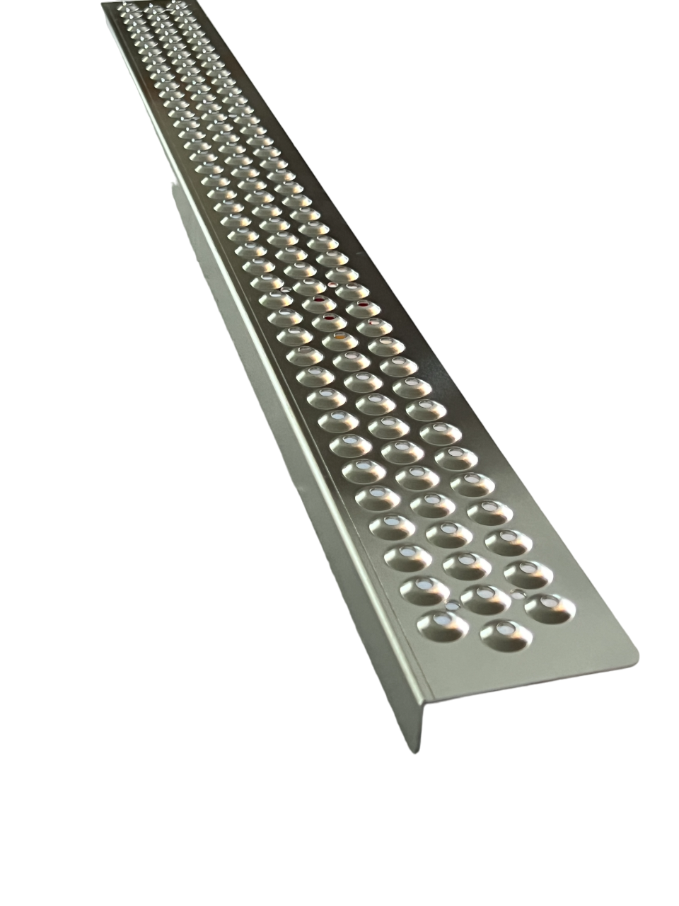 Aluminum Grip Stair Cover Treads - Mill Finish, Includes Stainless Steel 1" Screws - 3" x 32" w/ 1" Nose - www.Shopthatapp.com