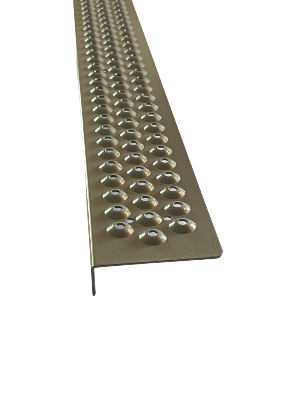 Aluminum Grip Stair Cover Treads - Pearl Mouse Gray, Includes Stainless Steel 1" Screws - 3" x 32" w/ 1" Nose - www.Shopthatapp.com