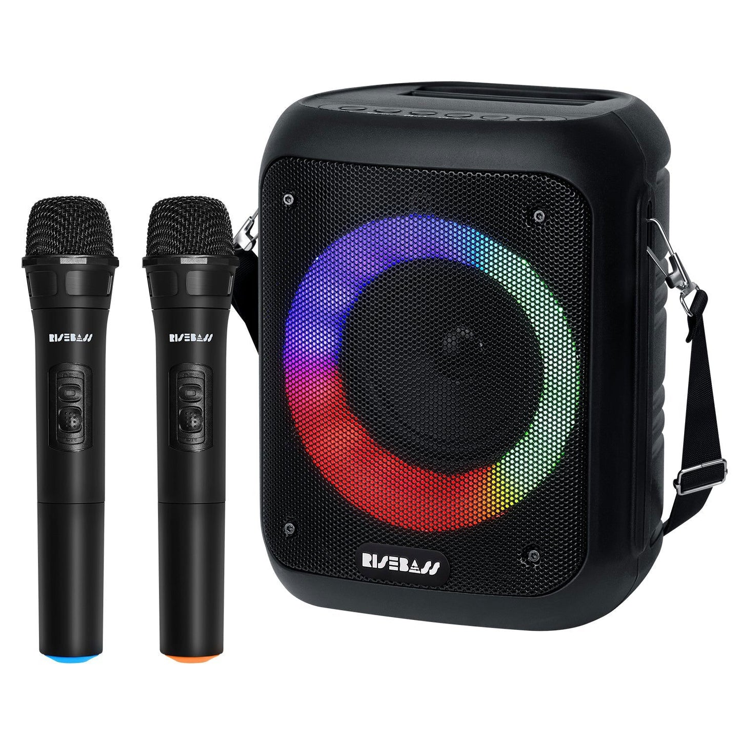 Portable Karaoke Machine w/ 2 Wireless Microphones - www.Shopthatapp.com