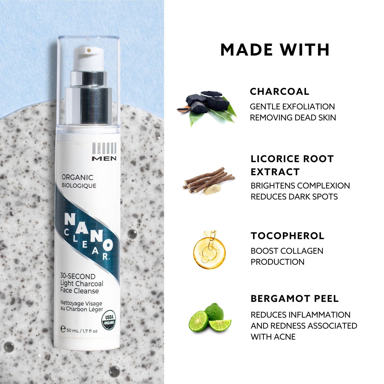 30-SECOND Light Charcoal Face Cleanse - www.Shopthatapp.com