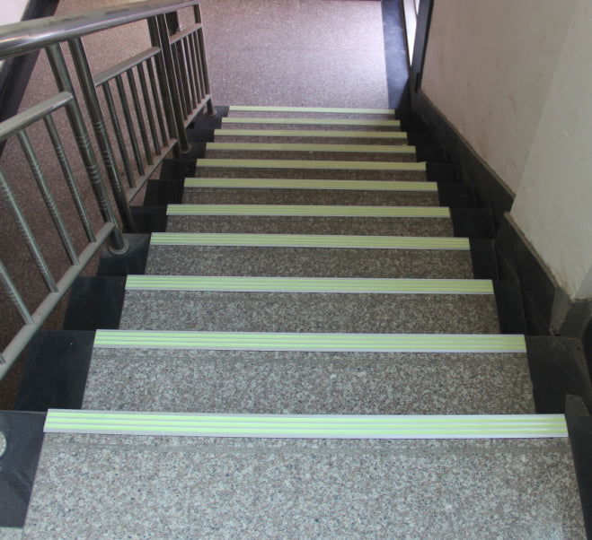 Non-Slip Aluminum Glow Stair Strip w/ 3M Foam Tape - www.Shopthatapp.com