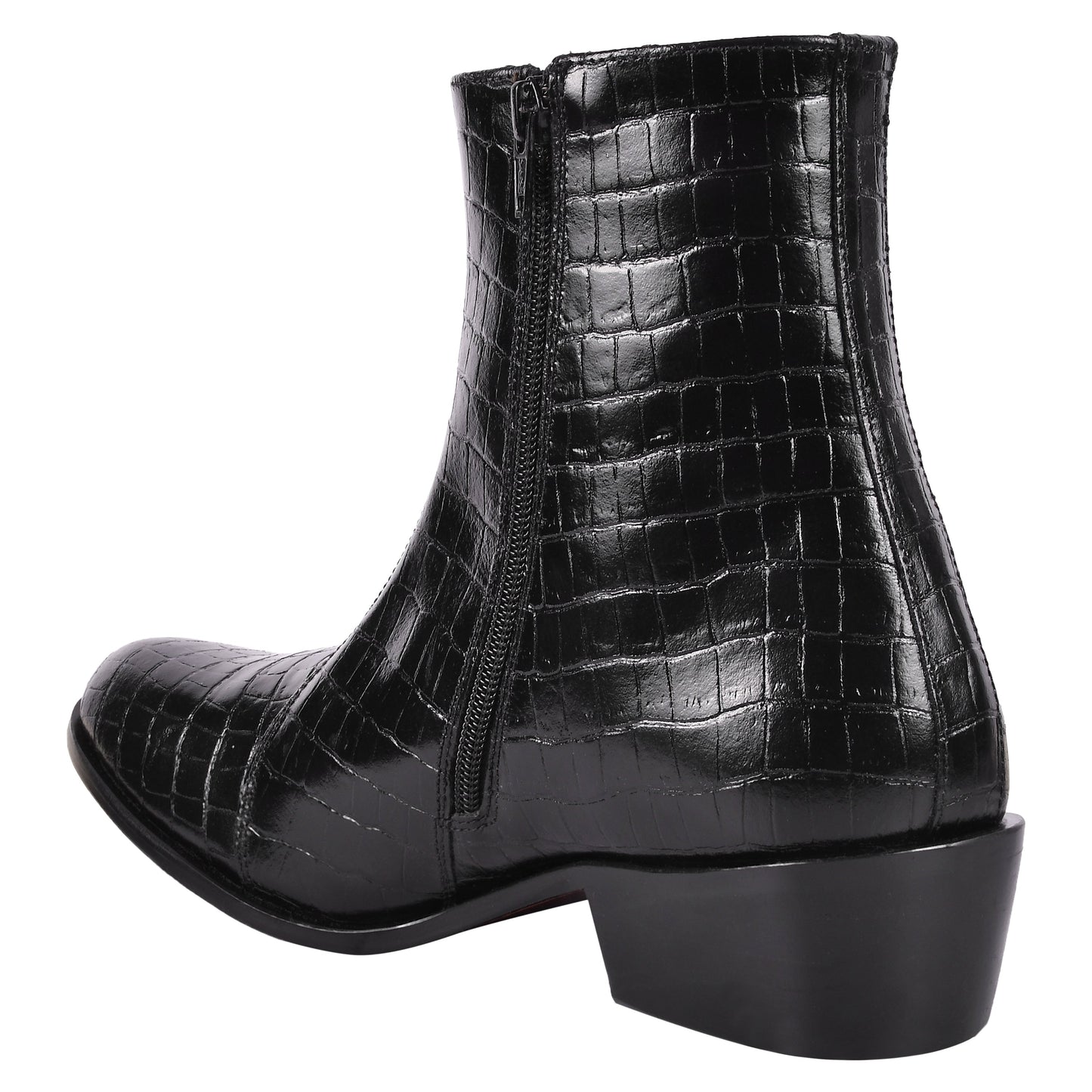 Jazzy Jackman Leather Print Ankle Length Boots - www.Shopthatapp.com