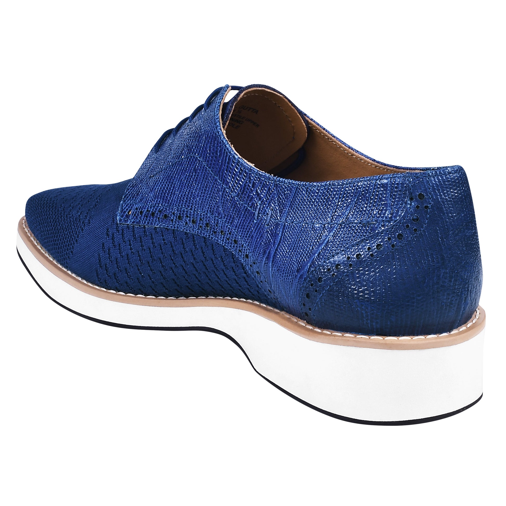 Gutta Lizard Print Leather Textile Casual Sneakers - www.Shopthatapp.com