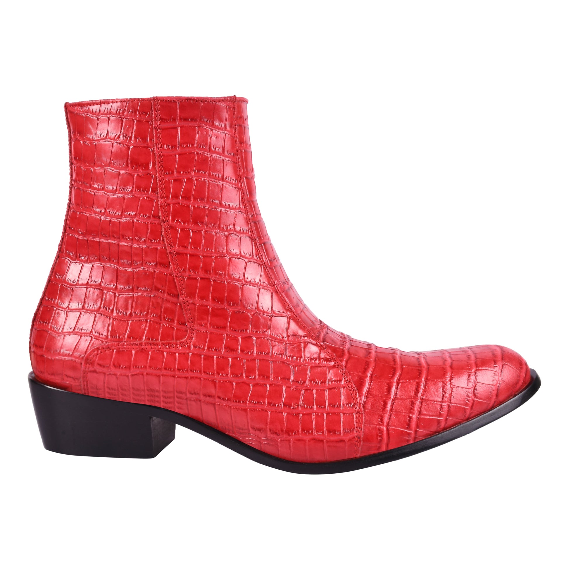 Jazzy Jackman Leather Print Ankle Length Boots - www.Shopthatapp.com