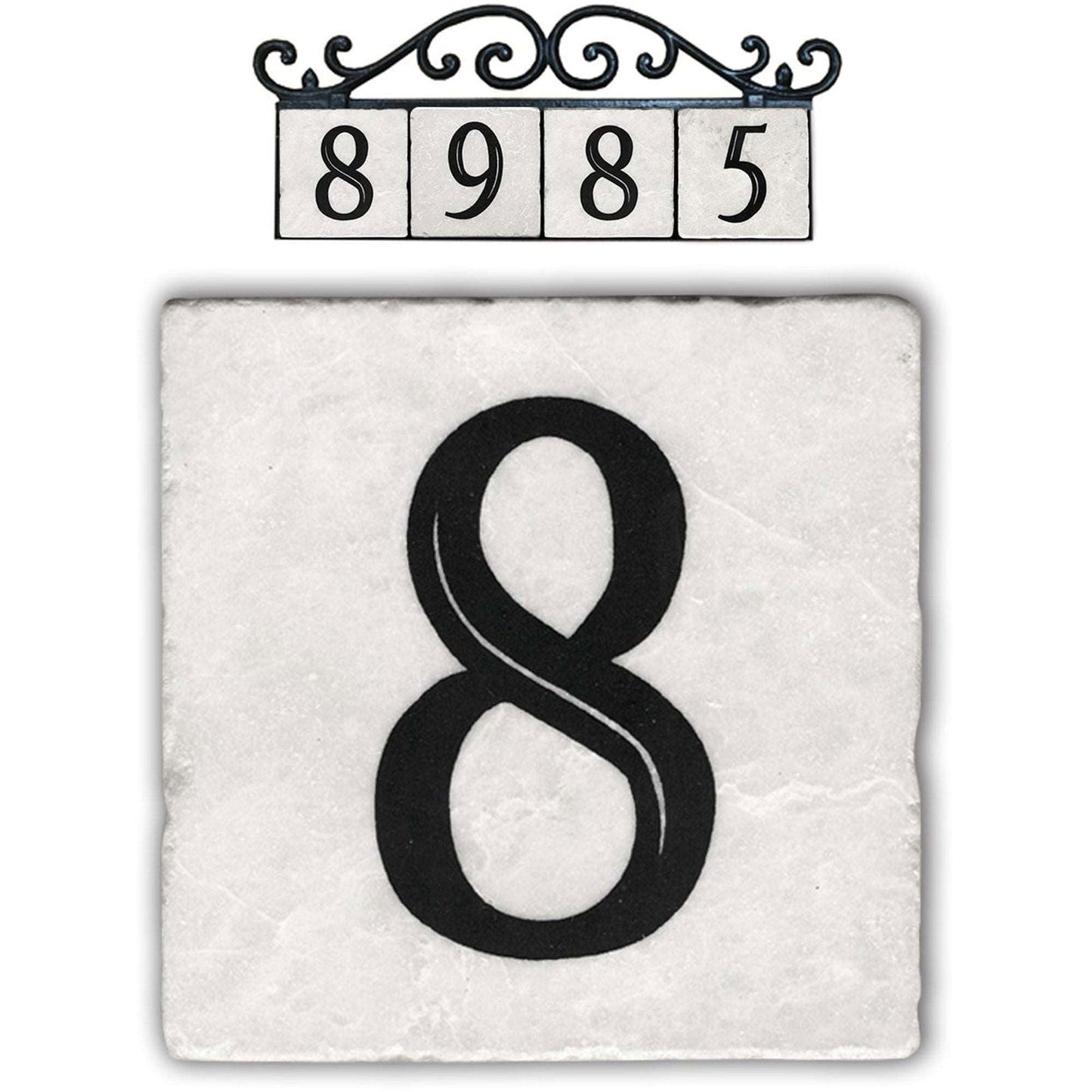 8,classic marble number tile - www.Shopthatapp.com