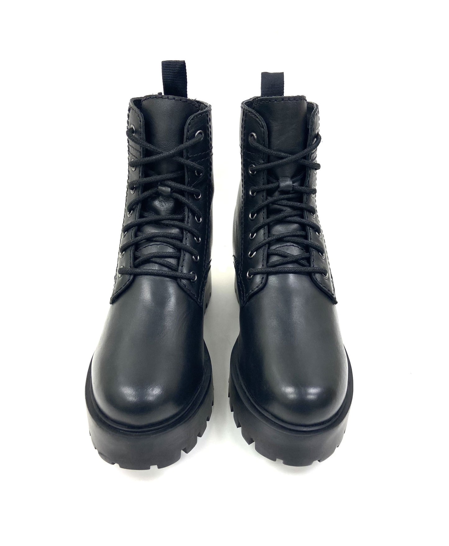 Alice Black Heeled Combat Boot - www.Shopthatapp.com