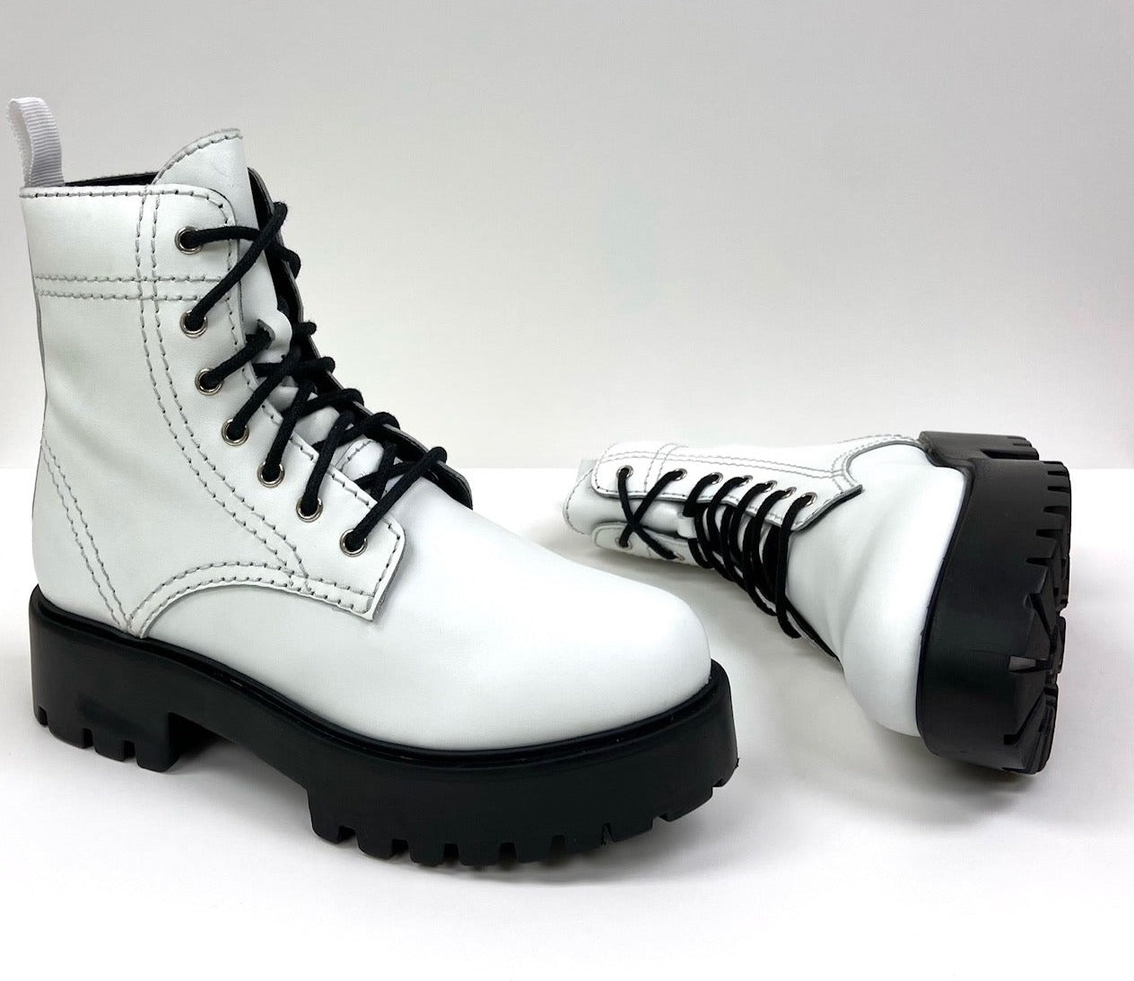 Alice White Heeled Combat Boot - www.Shopthatapp.com