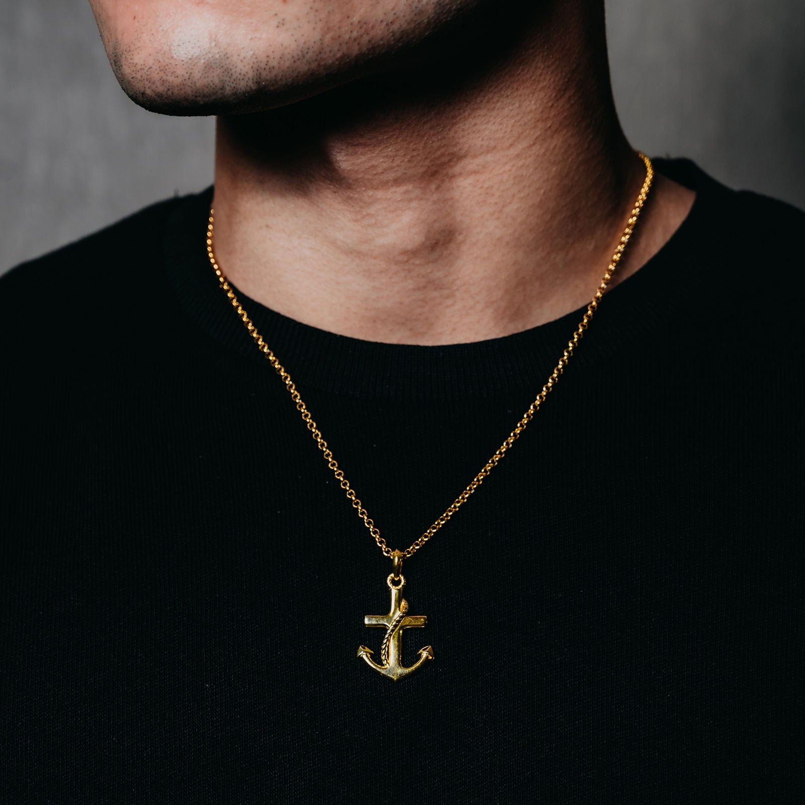 Anchor Pendant (Gold) - www.Shopthatapp.com