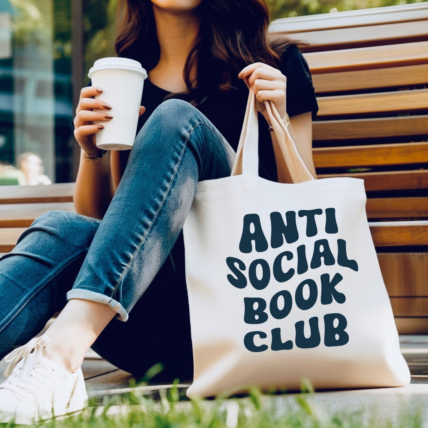 Anti social book club tote - www.Shopthatapp.com