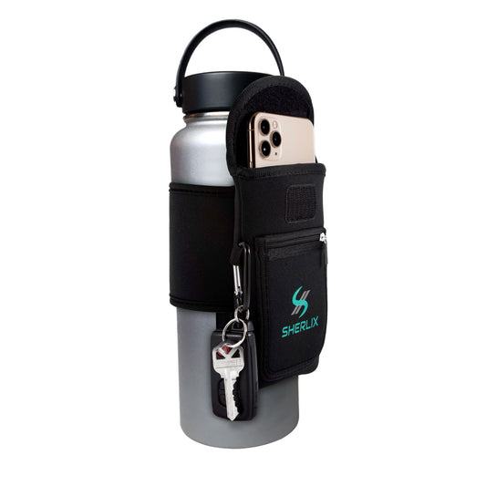 BLACK SHERLIX WATER BOTTLE HOLDER - www.Shopthatapp.com