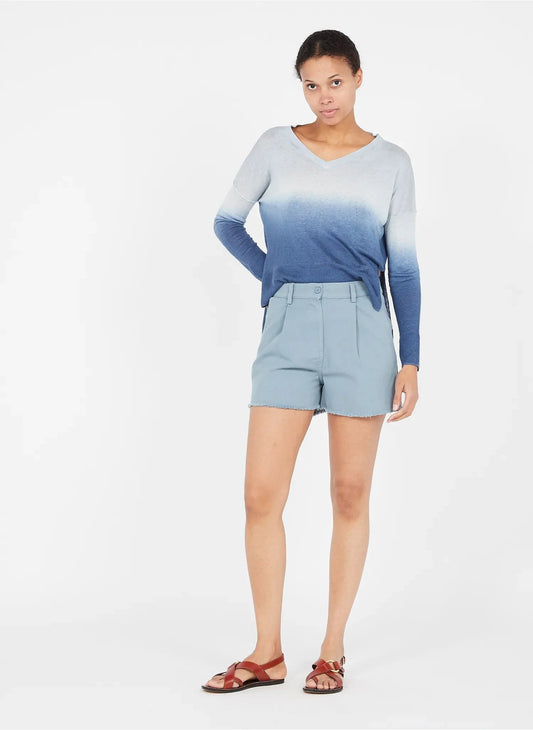 BLUE COTTON SHORTS - www.Shopthatapp.com