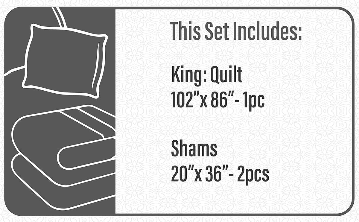 Comforter 3 Piece Set King Printed Buffalo Plaid White/Black - www.Shopthatapp.com