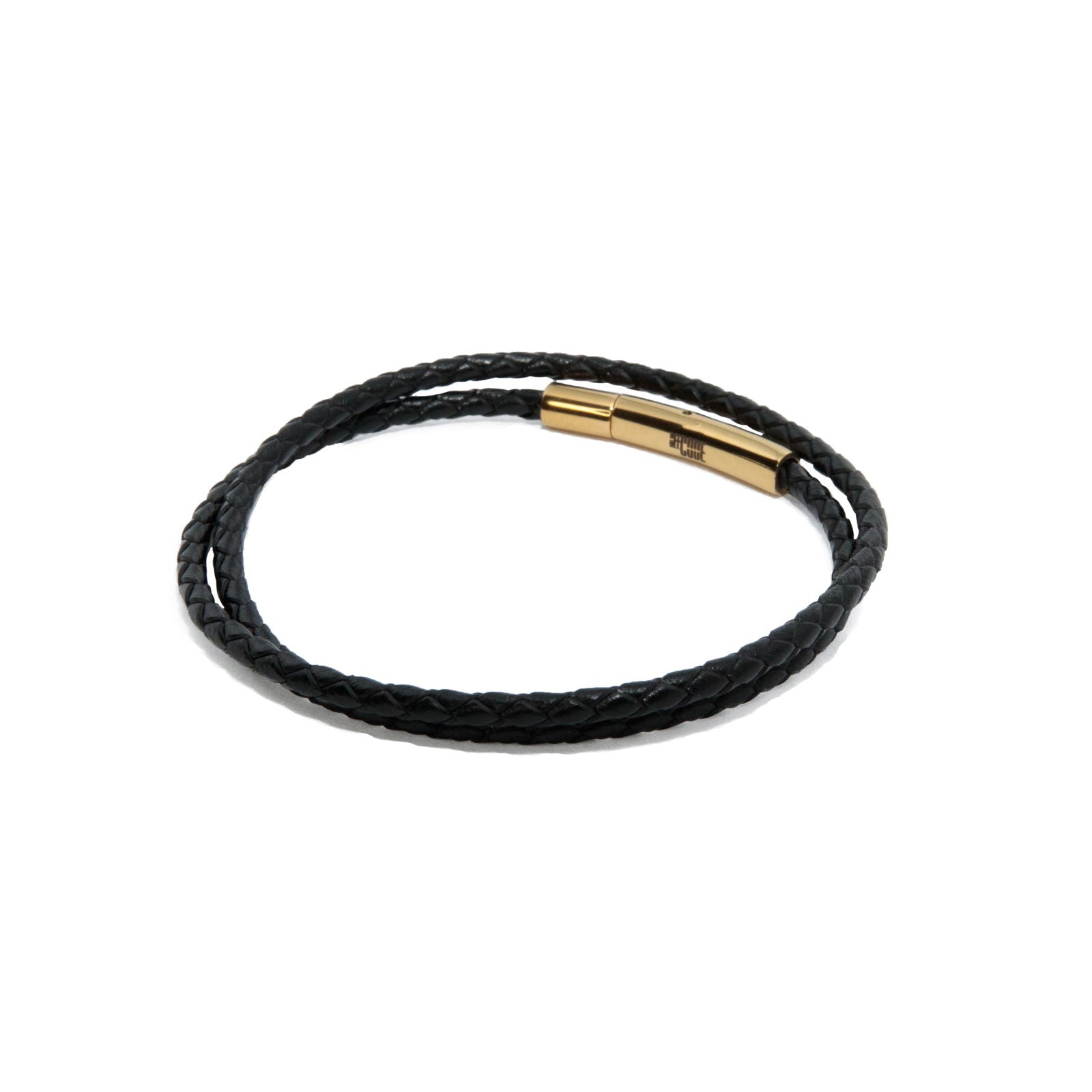 Black Leather Wrap Bracelet - www.Shopthatapp.com