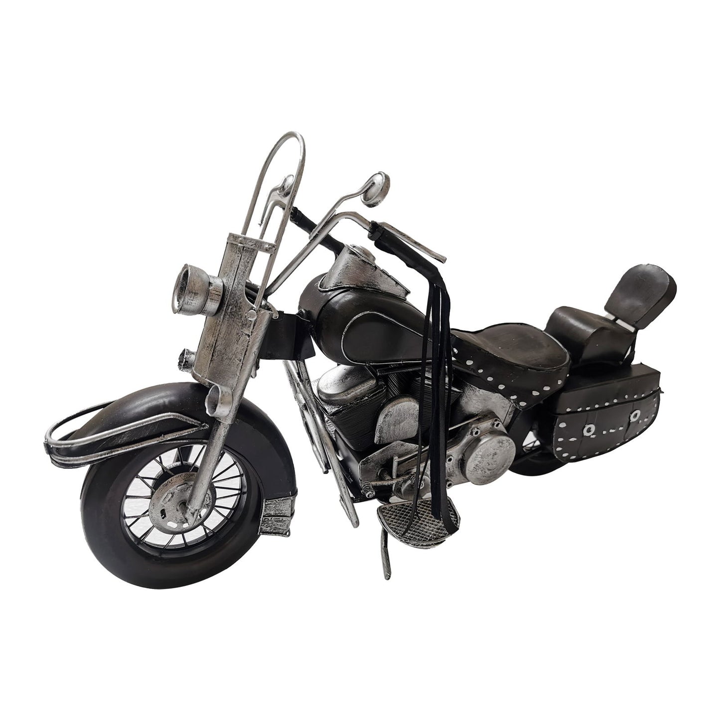 Black Metal Model Motorcycle - www.Shopthatapp.com