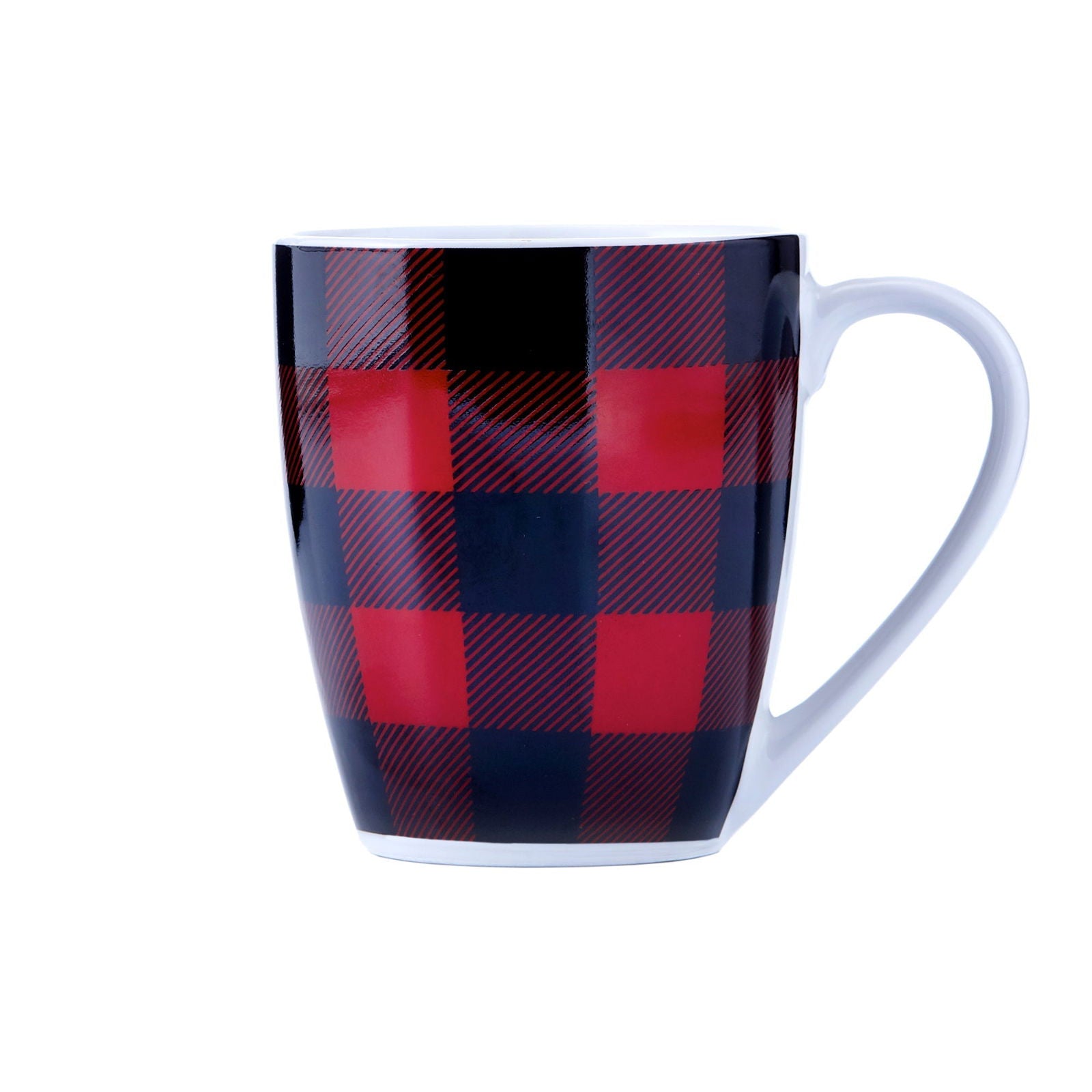 Dinnerware Set 16 Piece Buffalo Plaid Red/Black, Service for 4 - www.Shopthatapp.com