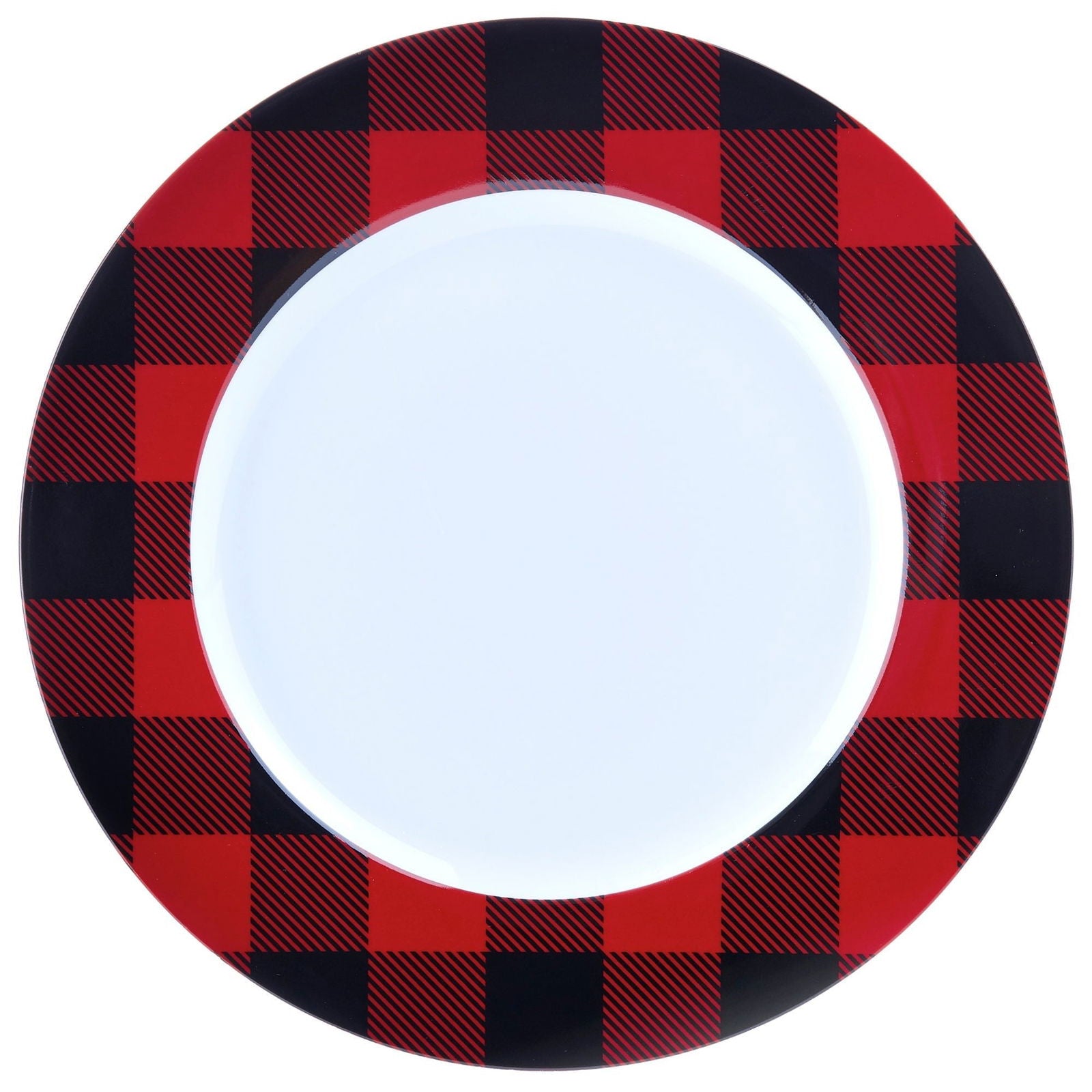 Dinnerware Set 16 Piece Buffalo Plaid Red/Black, Service for 4 - www.Shopthatapp.com