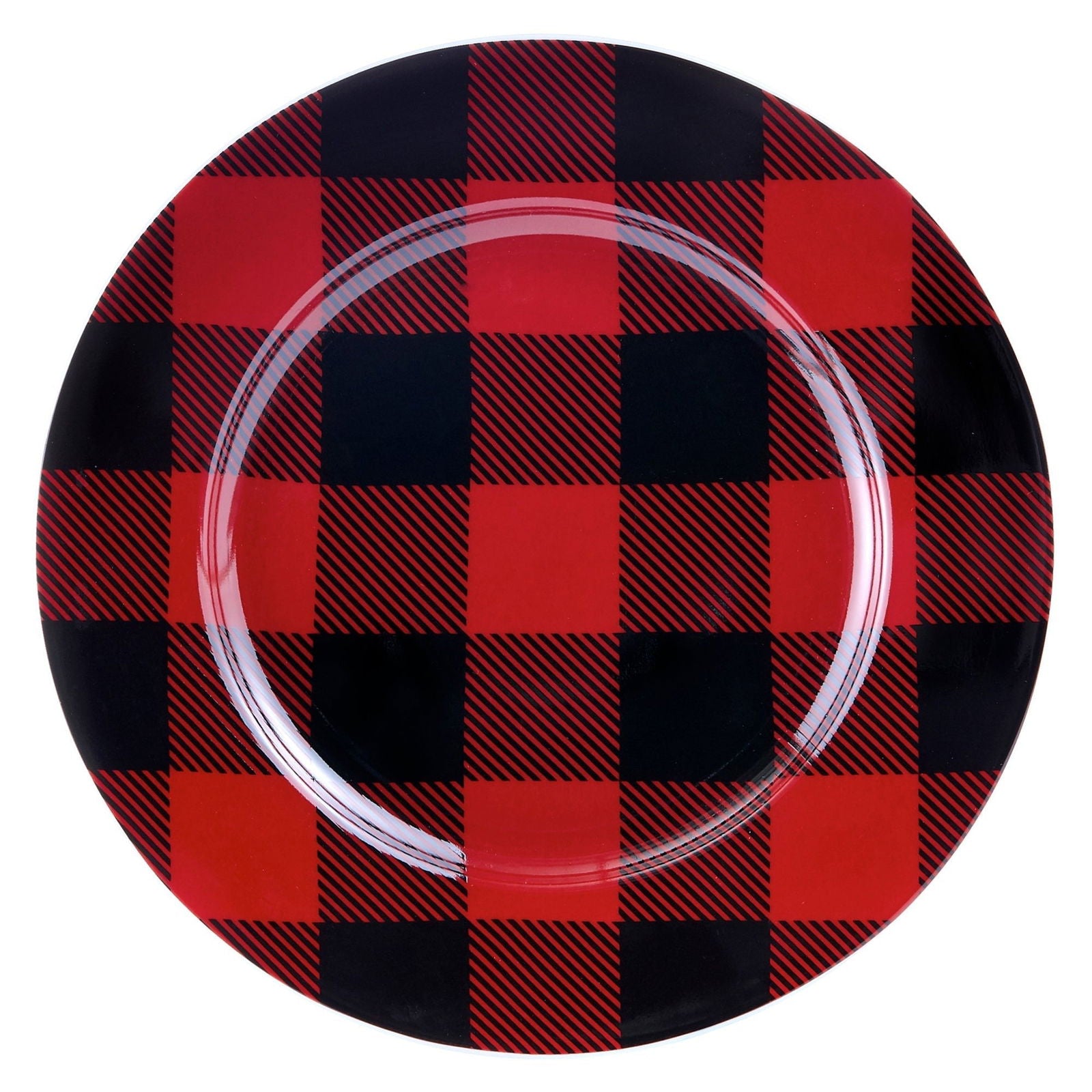 Dinnerware Set 16 Piece Buffalo Plaid Red/Black, Service for 4 - www.Shopthatapp.com