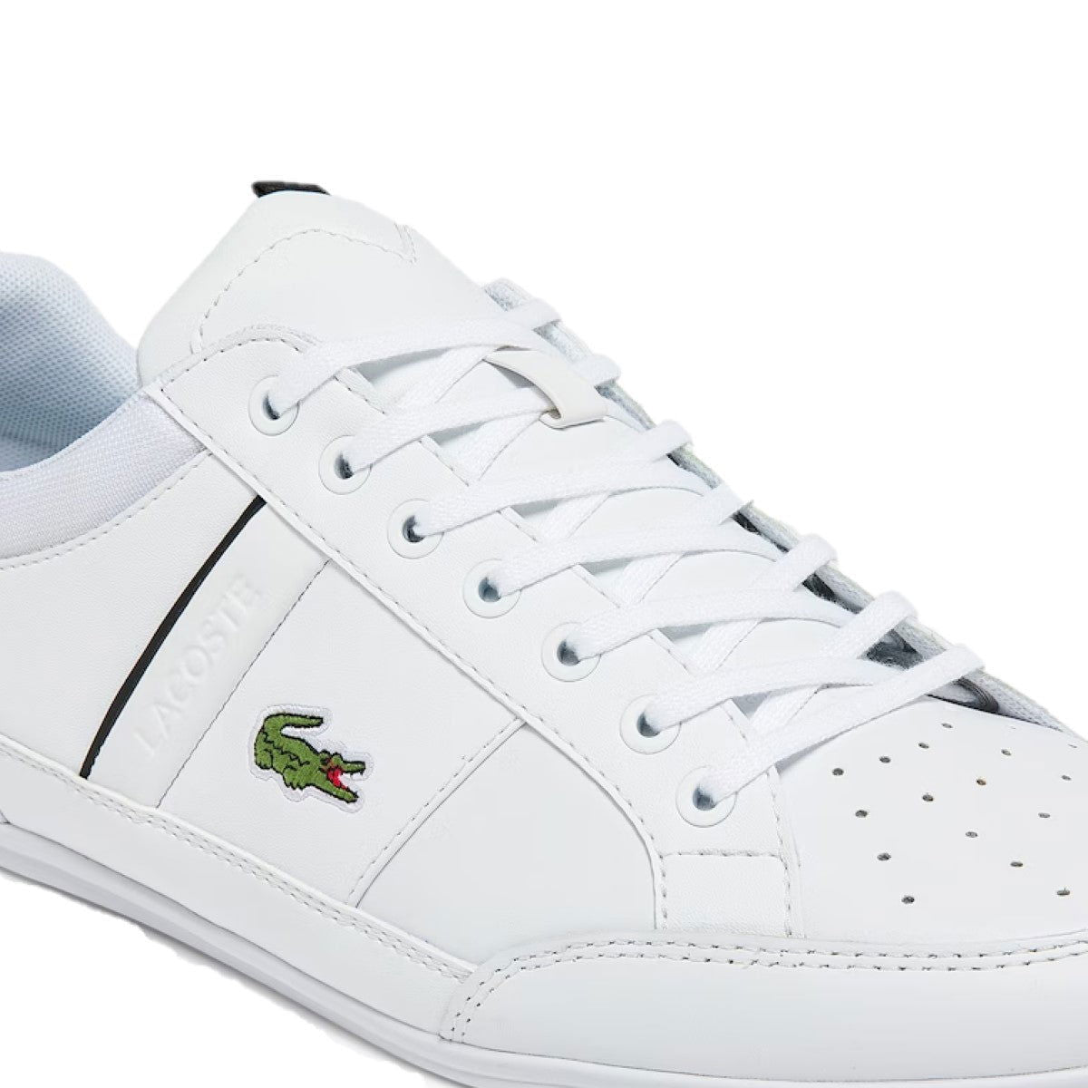 LACOSTE 7-42CMA0014147 CHAYMON 0121 1 MN'S (Medium) White/Black Synthetic &  Leather Lifestyle Shoes - www.Shopthatapp.com