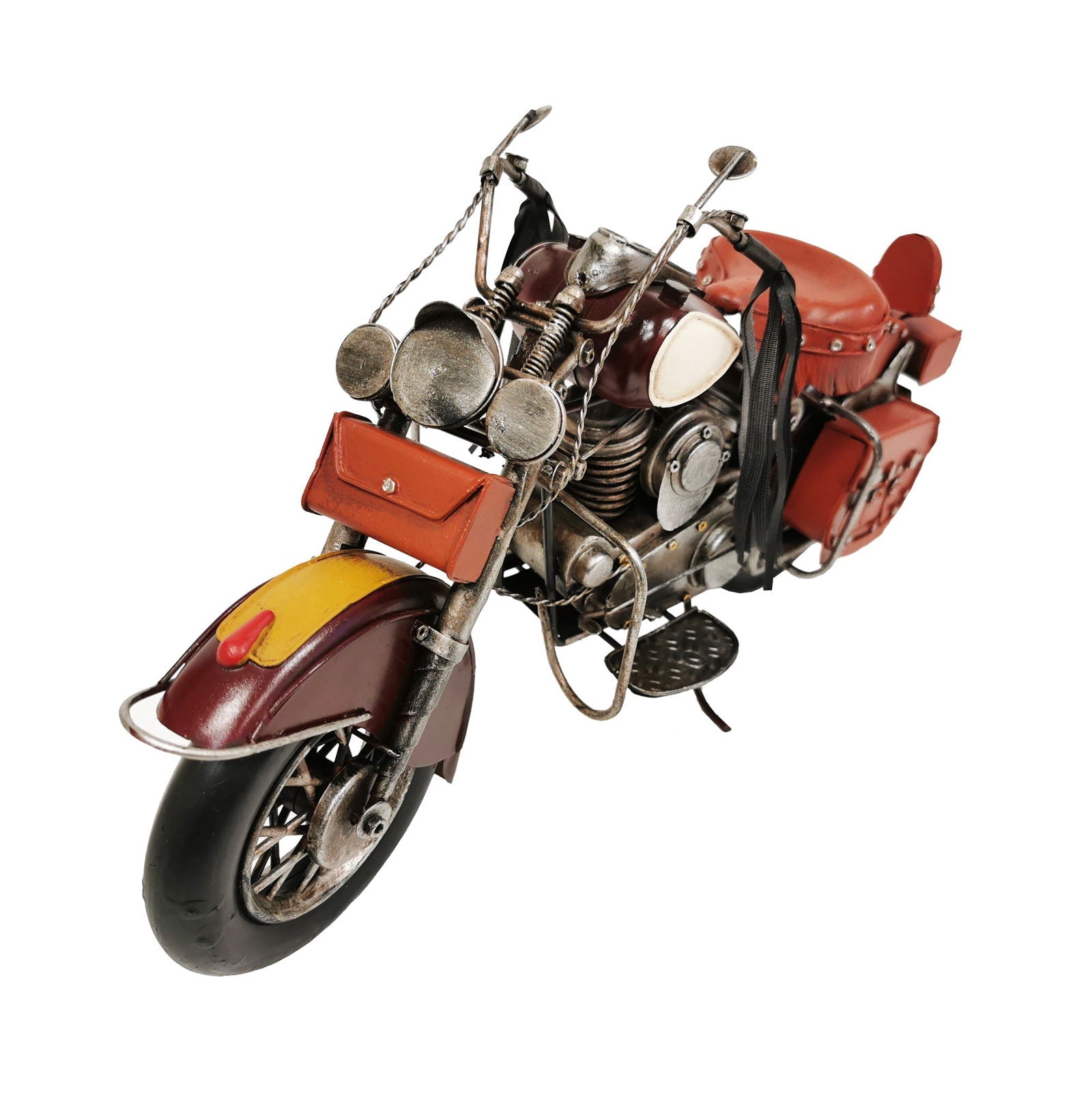 Burgundy Motorcycle Metal Model - www.Shopthatapp.com