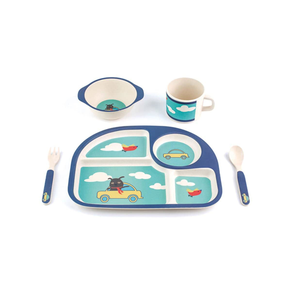 Car -5pcs Kids Dinnerware Set - www.Shopthatapp.com