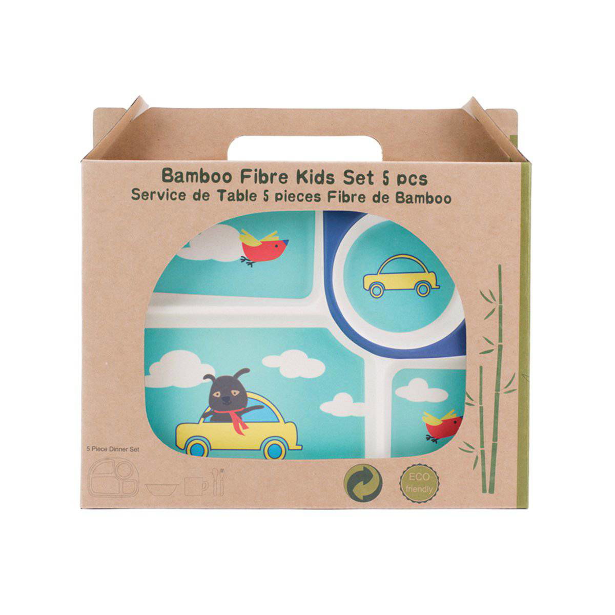 Car -5pcs Kids Dinnerware Set - www.Shopthatapp.com