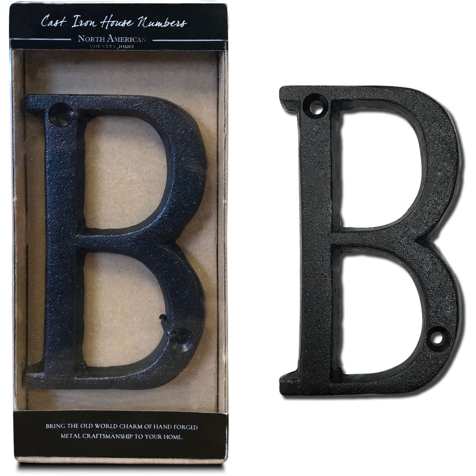 Cast Iron Letter B Black - www.Shopthatapp.com