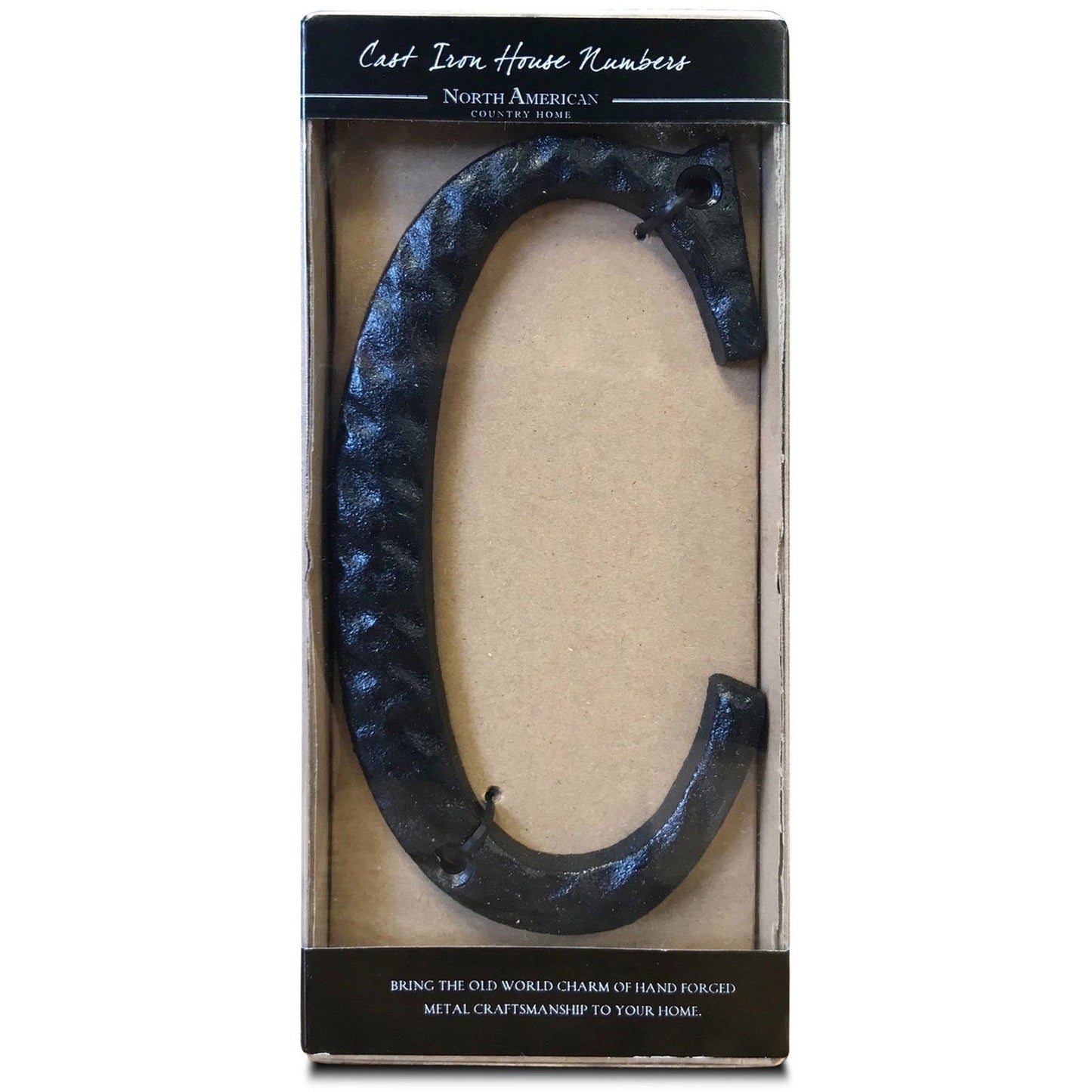 Cast Iron Letter C Black - www.Shopthatapp.com