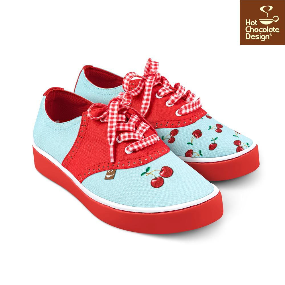 Chocolaticas® CHERRY BLUE Sneakers - www.Shopthatapp.com