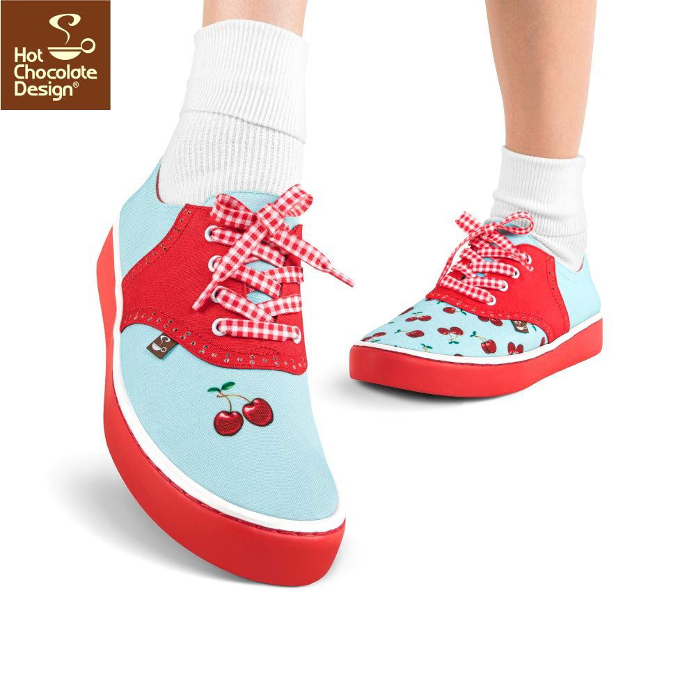 Chocolaticas® CHERRY BLUE Sneakers - www.Shopthatapp.com