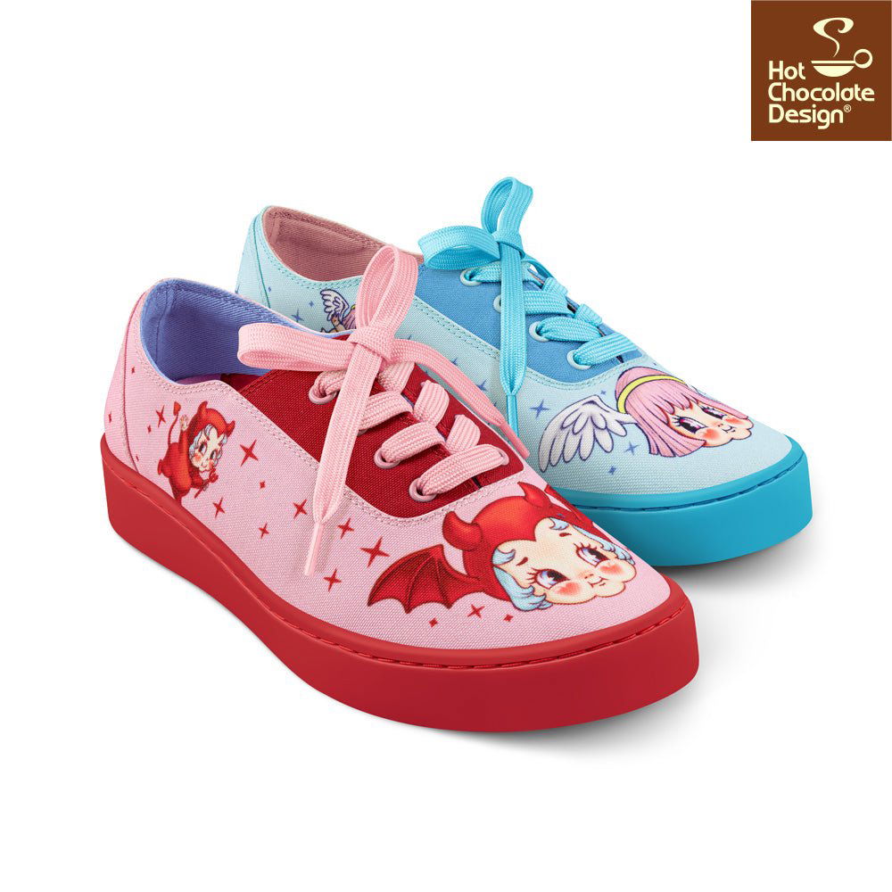 Chocolaticas® CHERUB AND DEVIL Sneakers - www.Shopthatapp.com