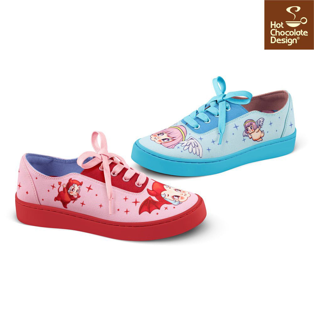 Chocolaticas® CHERUB AND DEVIL Sneakers - www.Shopthatapp.com