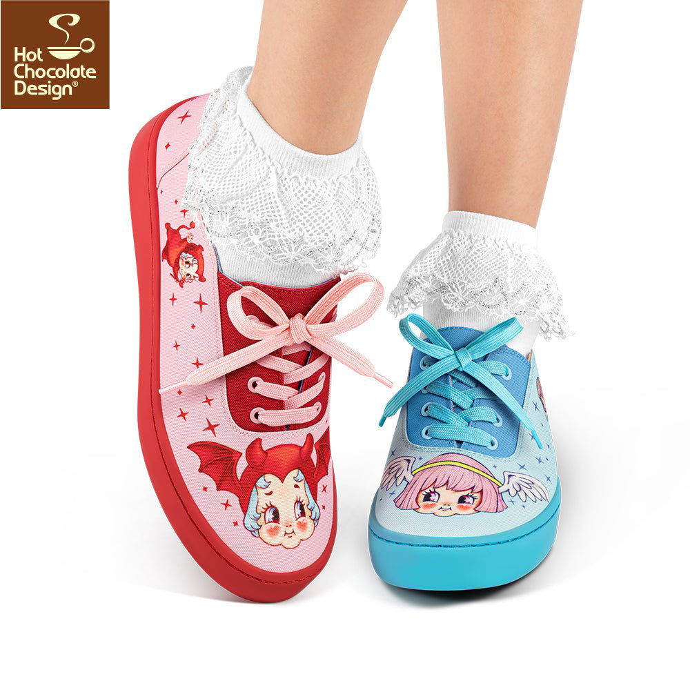 Chocolaticas® CHERUB AND DEVIL Sneakers - www.Shopthatapp.com