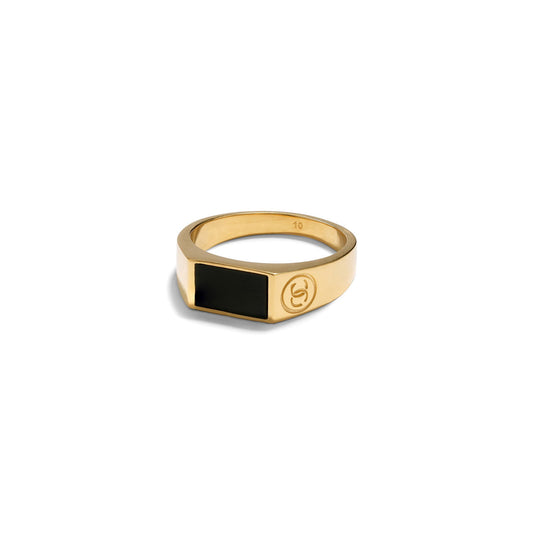 Classic Onyx Ring (Gold) - www.Shopthatapp.com