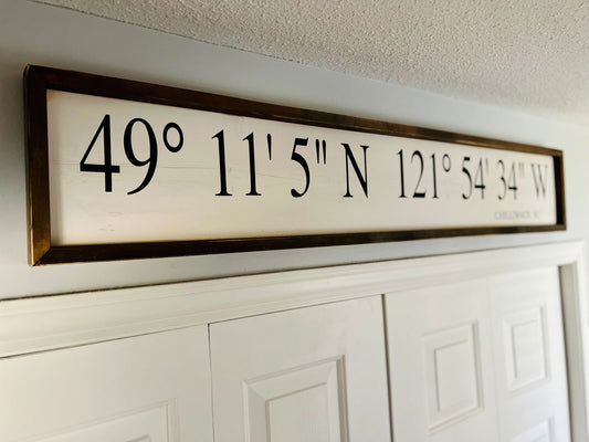 Coordinates sign - www.Shopthatapp.com