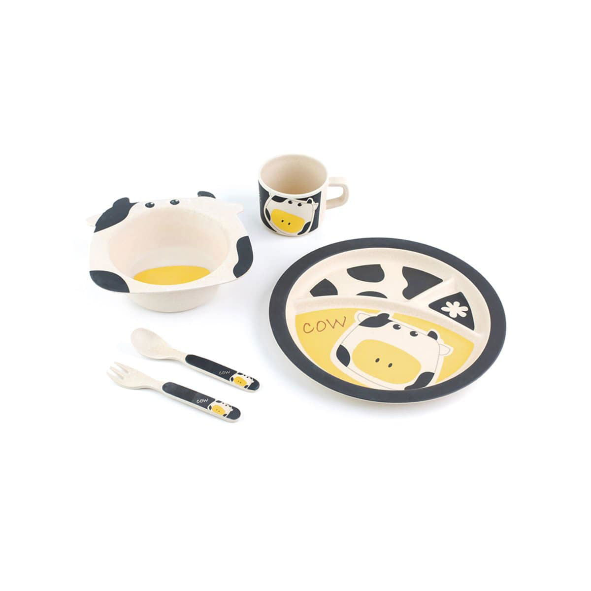 Cow -5pcs Kids Dinnerware Set - www.Shopthatapp.com