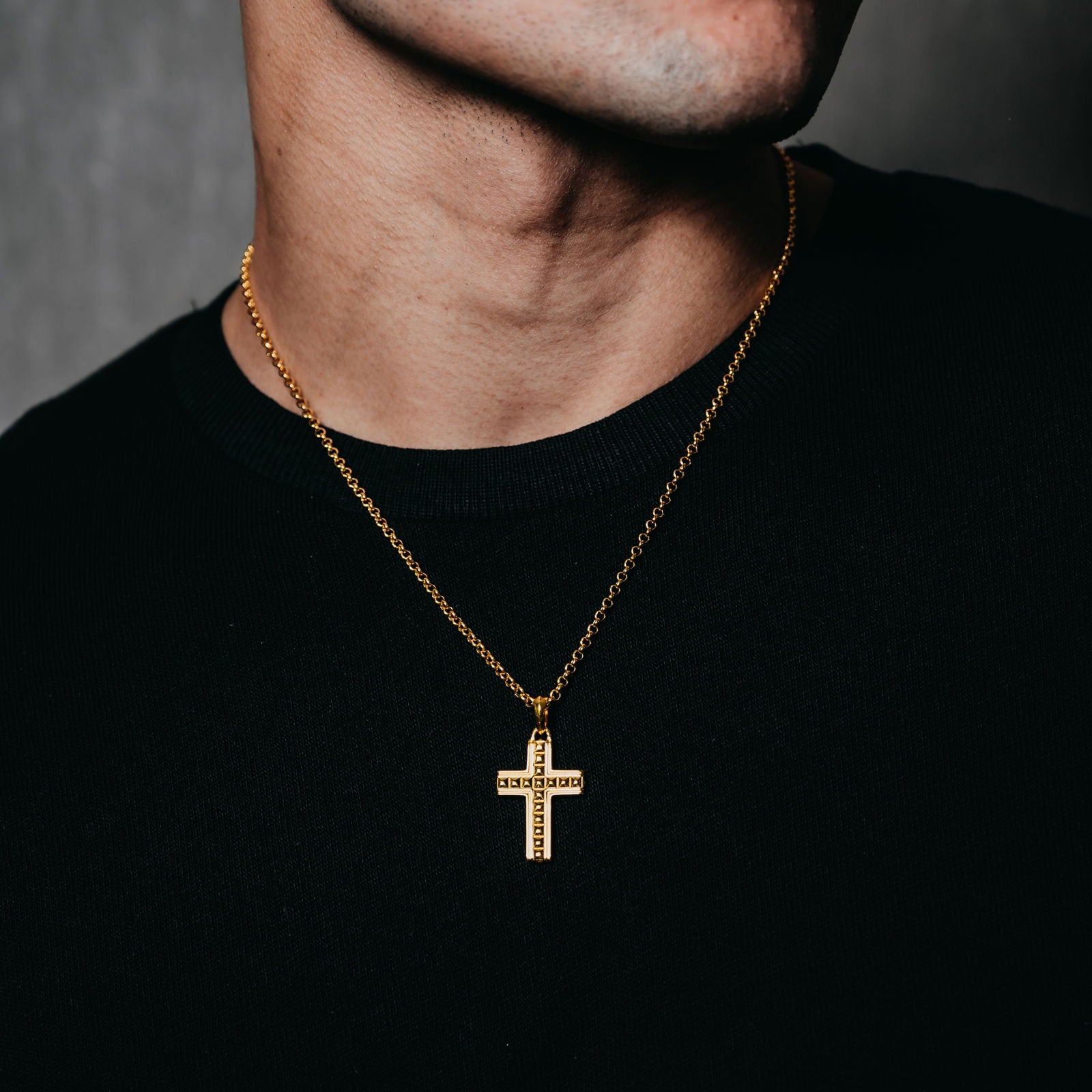 Cross Pendant (Gold) - www.Shopthatapp.com