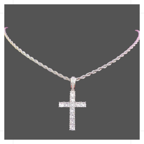 Cross Rope Chain - Silver - www.Shopthatapp.com