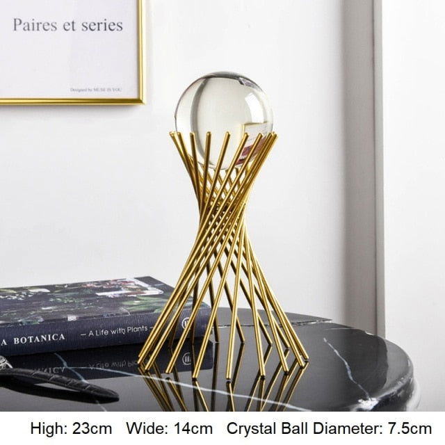 Crystal Ball Golden Ornament - www.Shopthatapp.com