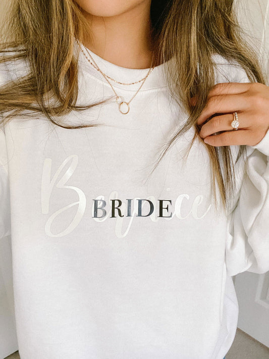 Custom wedding party crewneck - www.Shopthatapp.com