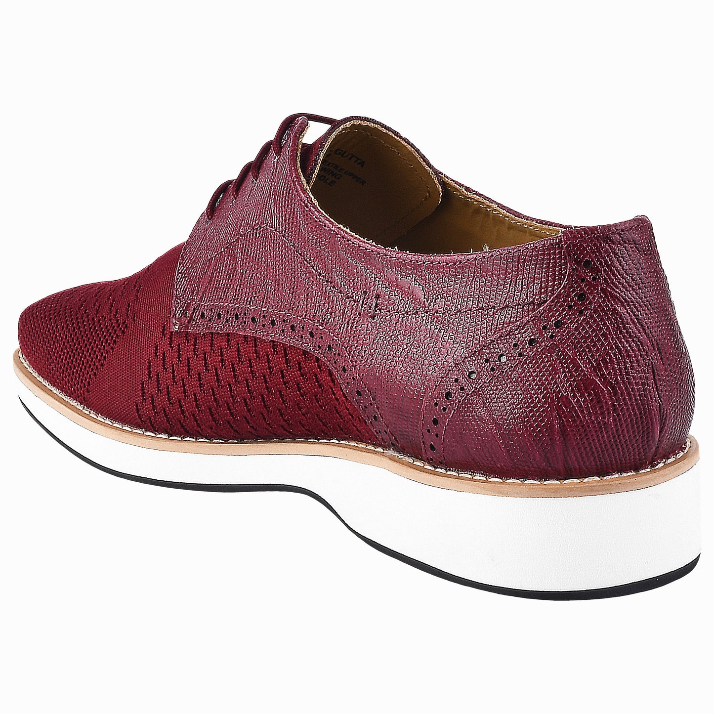 Gutta Lizard Print Leather Textile Casual Sneakers - www.Shopthatapp.com