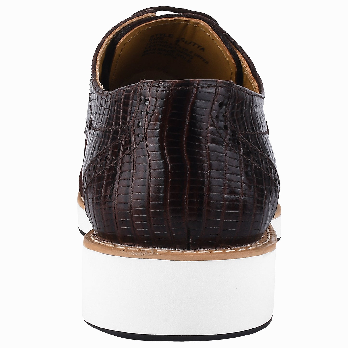 Gutta Lizard Print Leather Textile Casual Sneakers - www.Shopthatapp.com