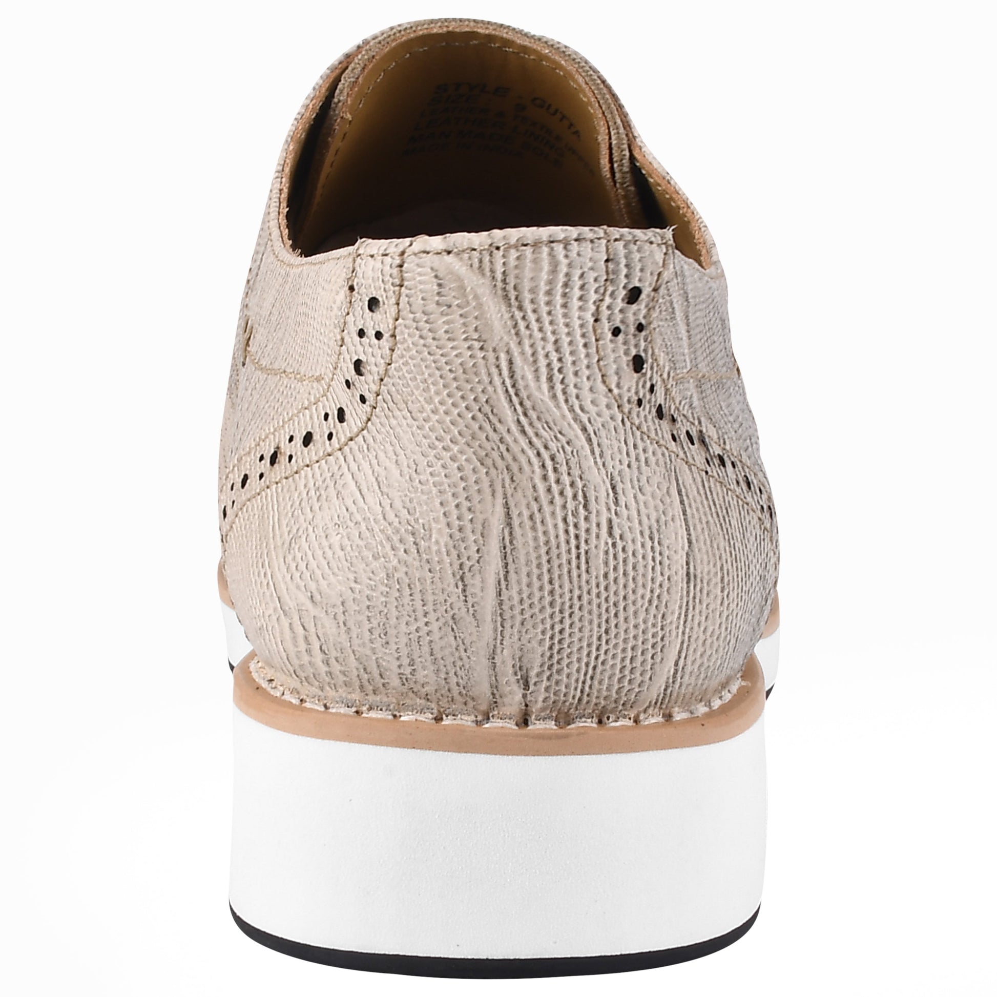 Gutta Lizard Print Leather Textile Casual Sneakers - www.Shopthatapp.com