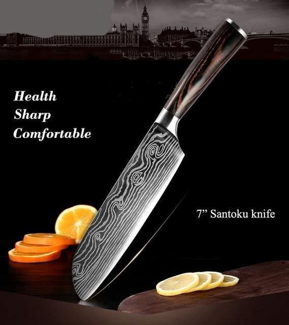 Damascus Steel Knife - www.Shopthatapp.com