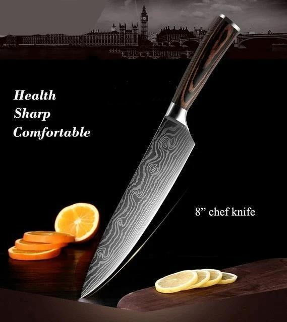 Damascus Steel Knife - www.Shopthatapp.com