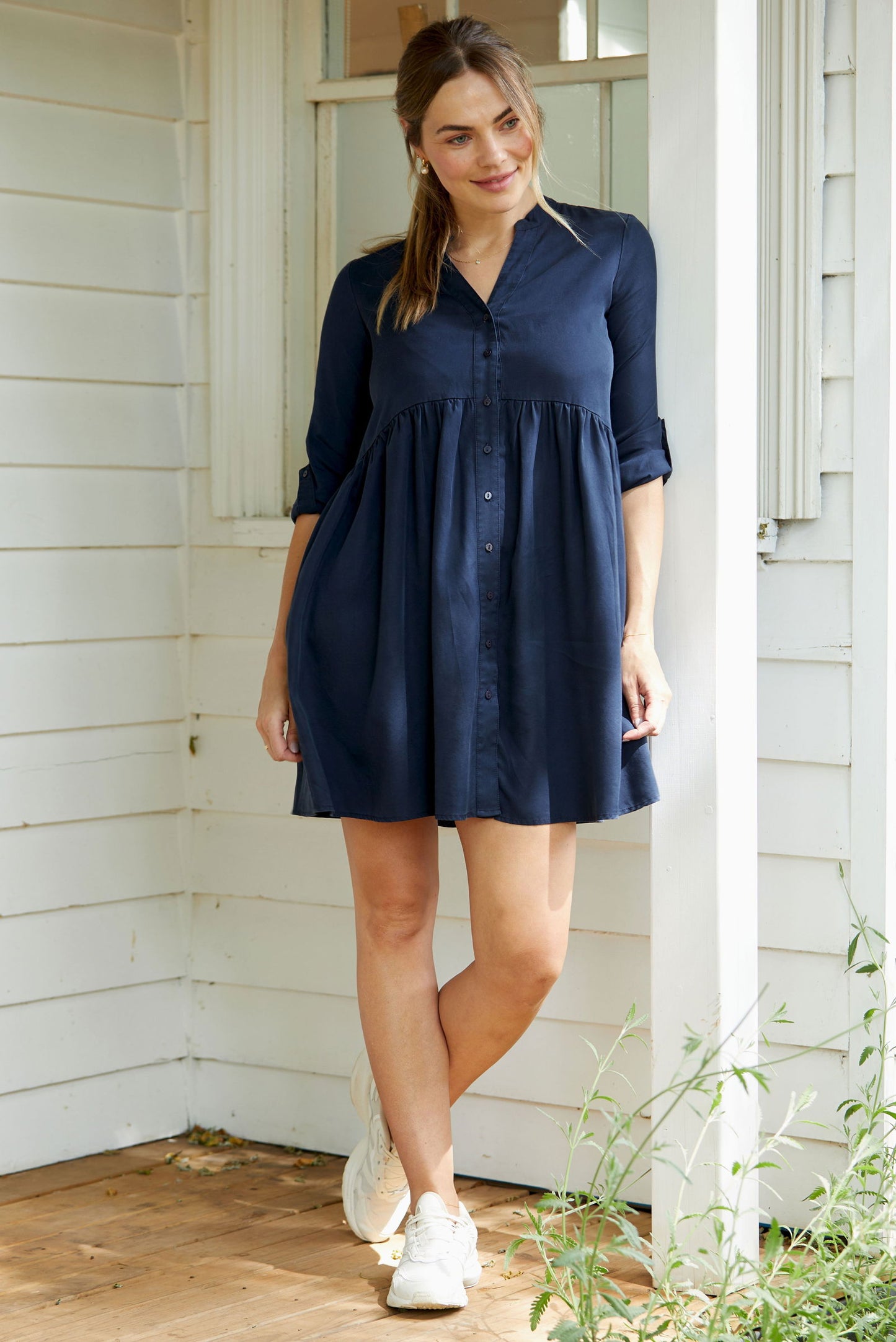 Demi Tencel Maternity Nursing Dress - www.Shopthatapp.com